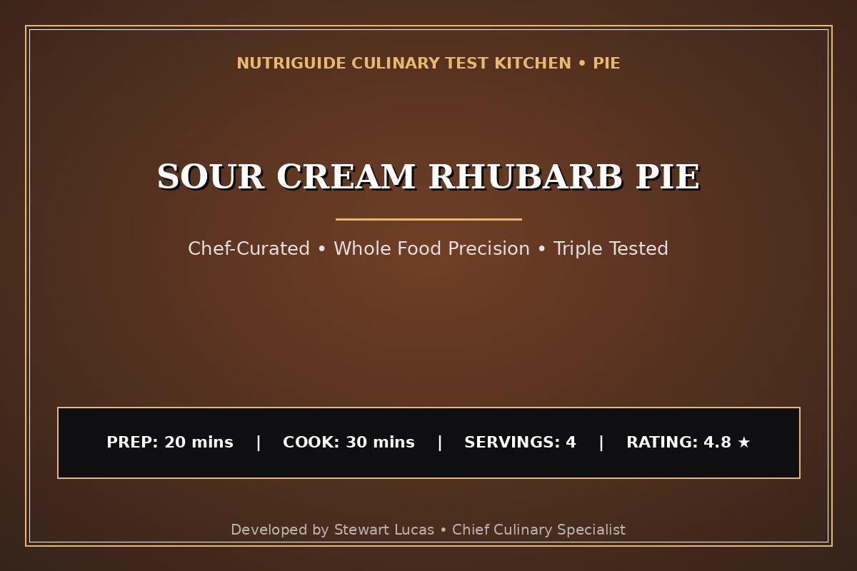 Sour Cream Rhubarb Pie