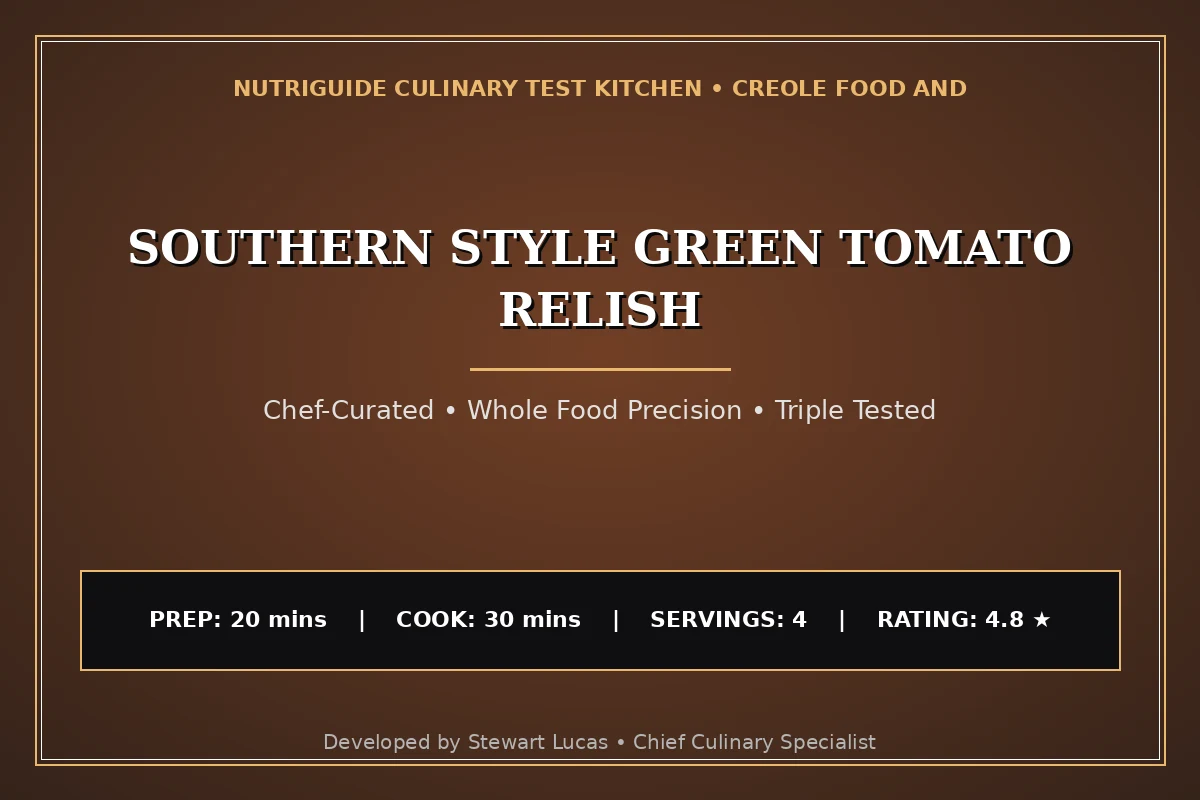 Southern Style Green Tomato Relish