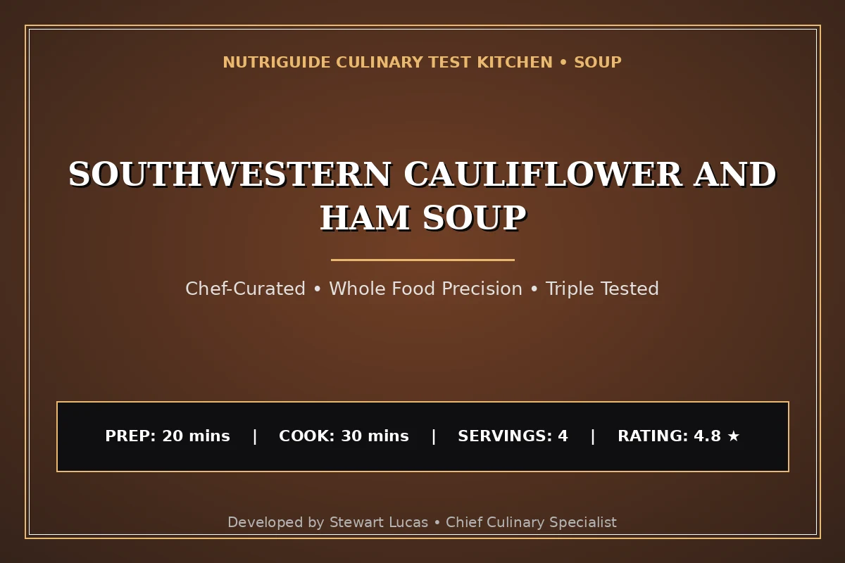 Southwestern Cauliflower And Ham Soup