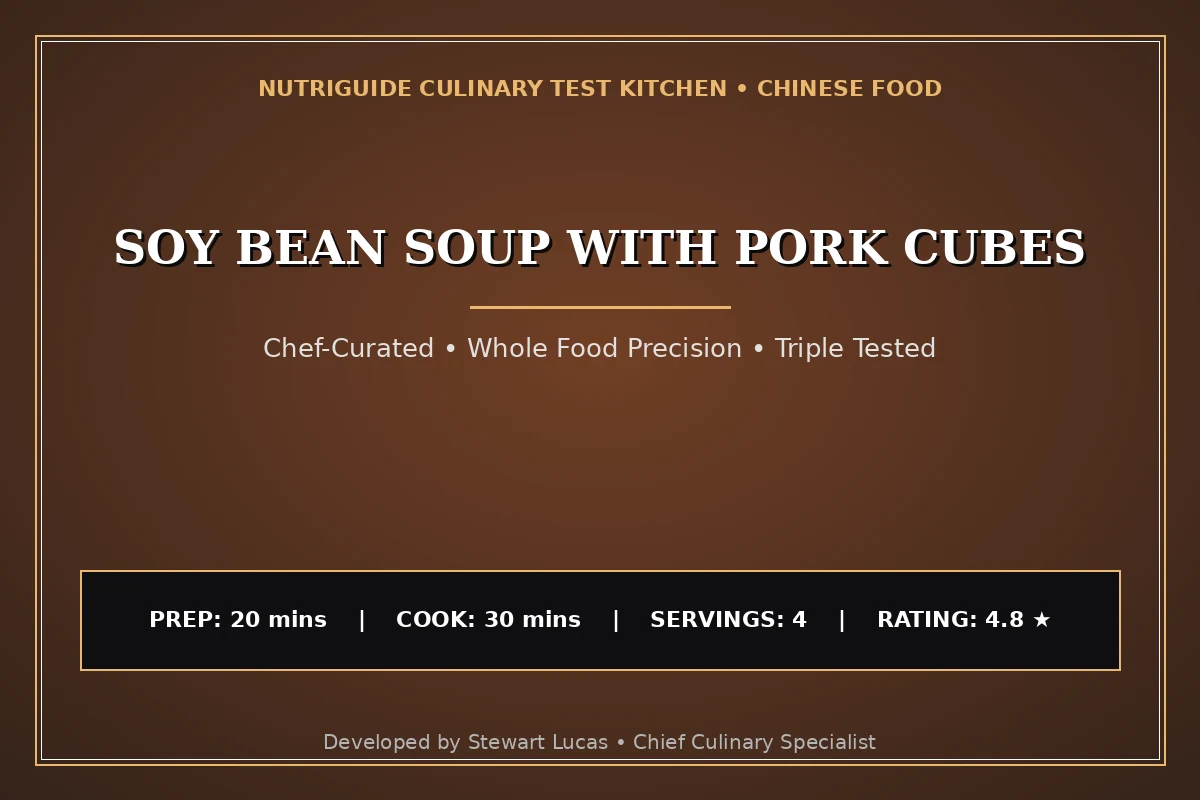 Soy Bean Soup With Pork Cubes