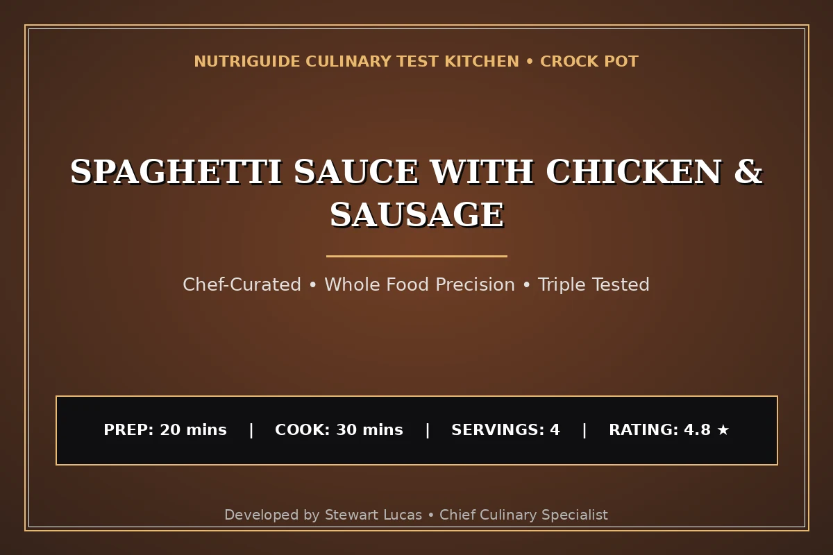 Spaghetti Sauce With Chicken & Sausage