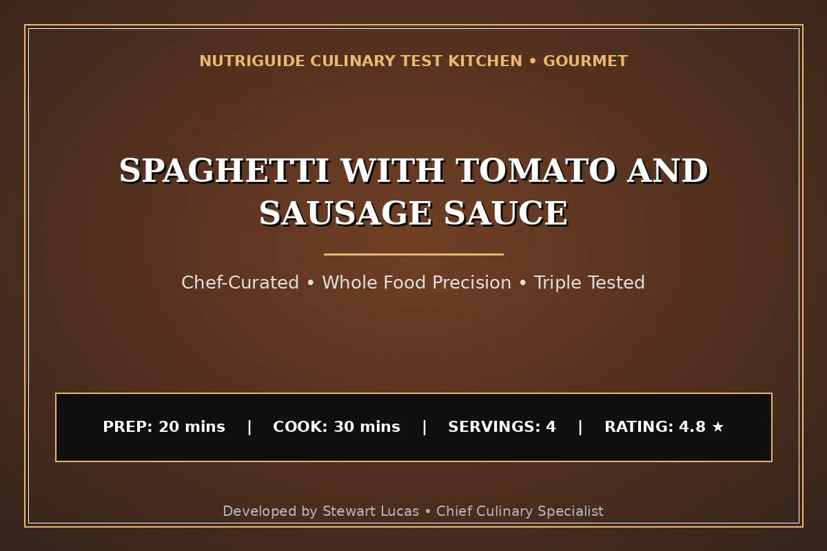 Spaghetti With Tomato And Sausage Sauce