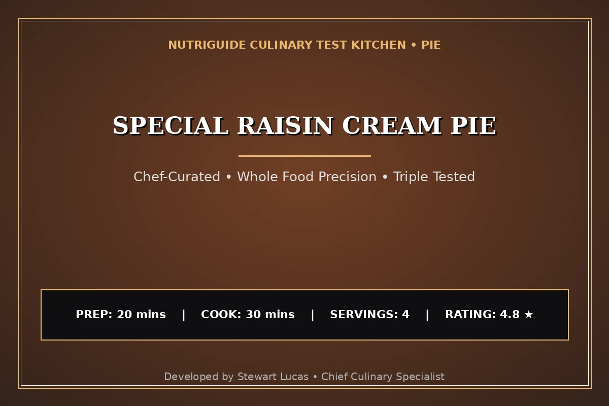 Special Raisin Cream Pie
