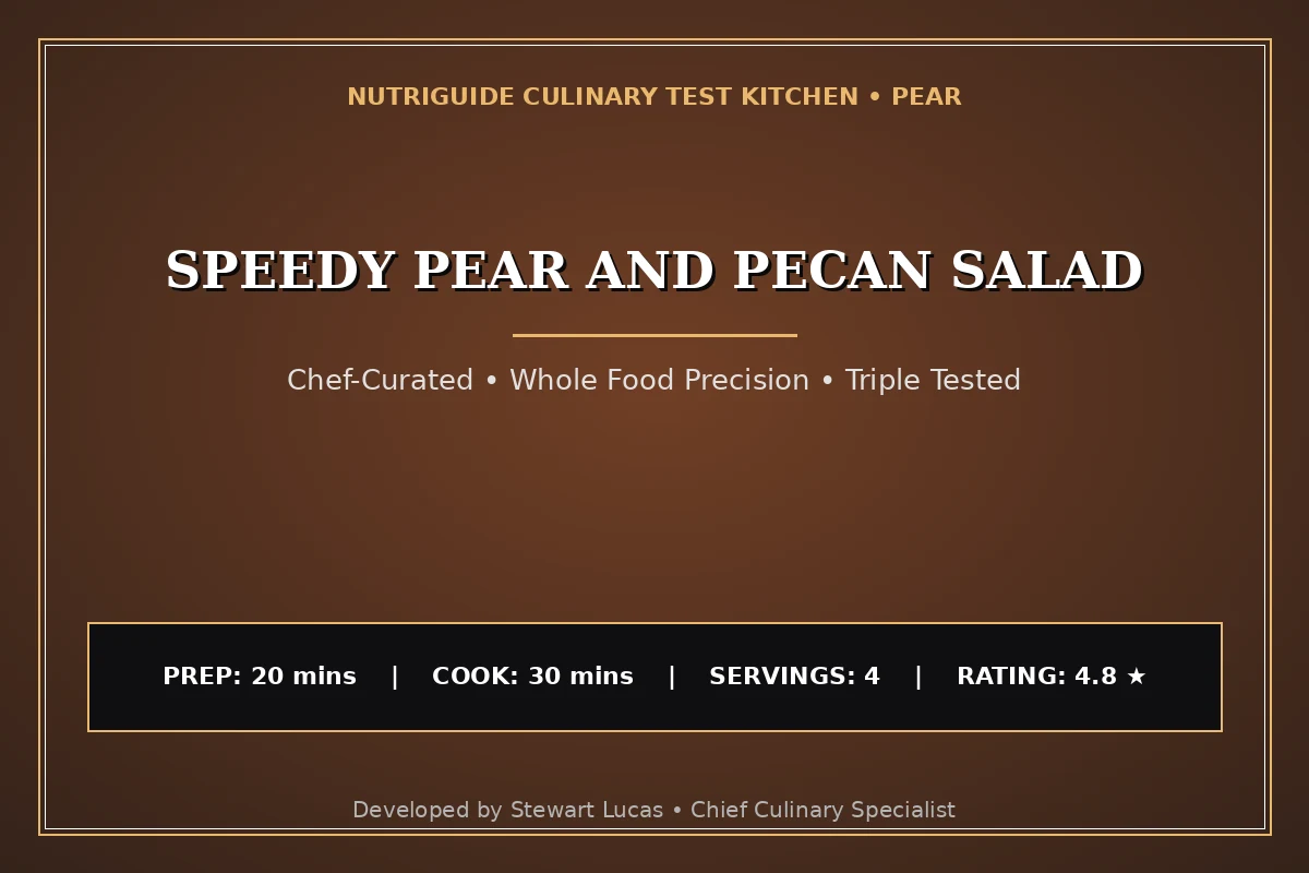 Speedy Pear And Pecan Salad