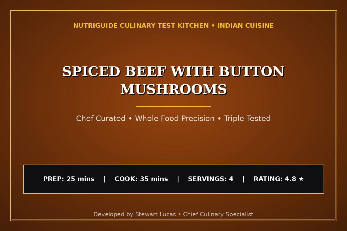 Spiced Beef with Button Mushrooms
