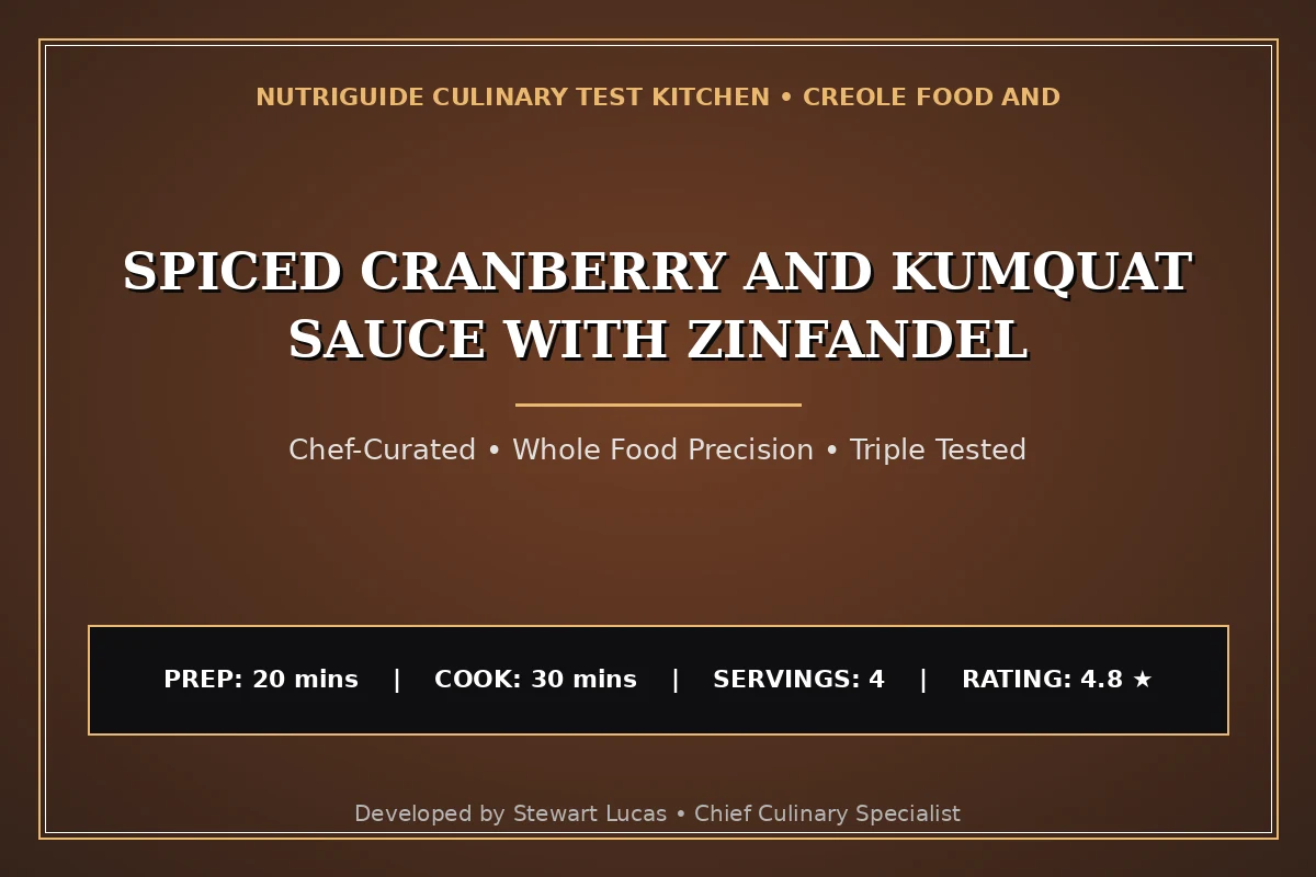 Spiced Cranberry And Kumquat Sauce With Zinfandel