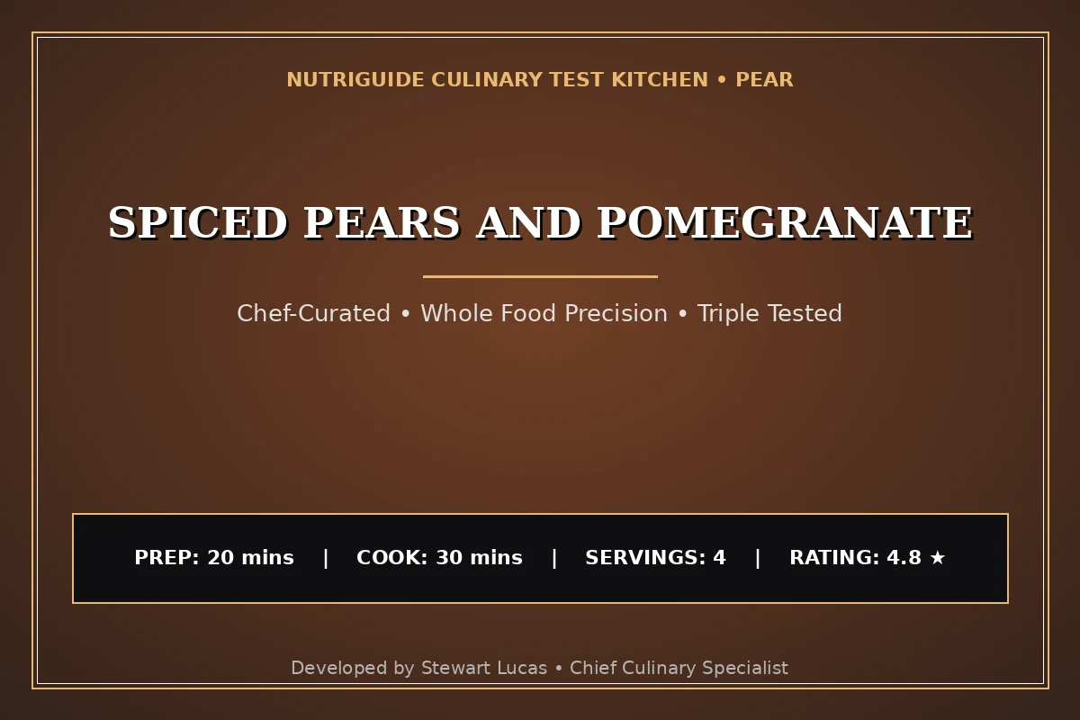 Spiced Pears And Pomegranate