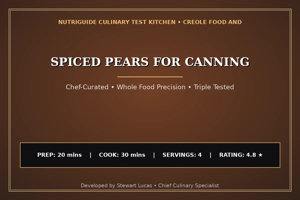 Spiced Pears For Canning