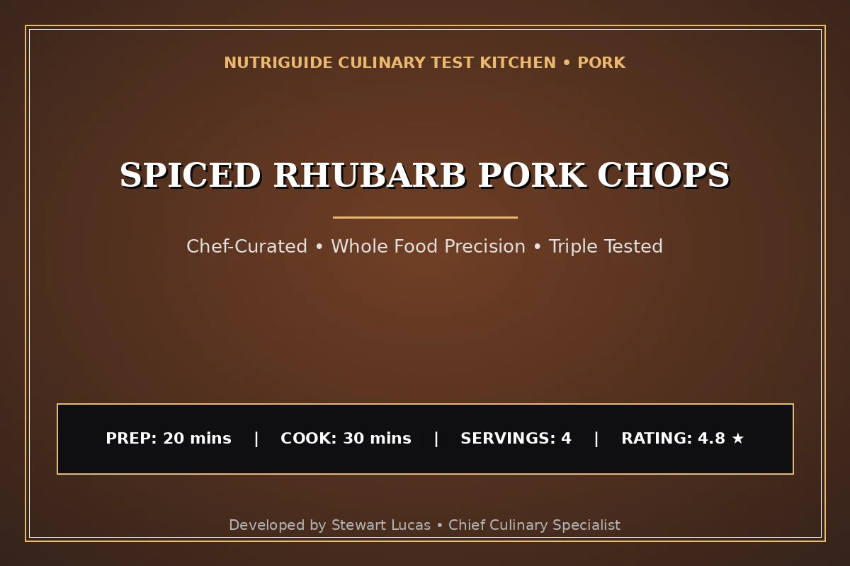 Spiced Rhubarb Pork Chops