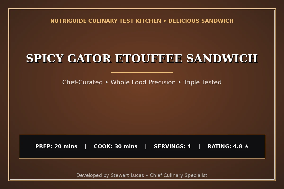 Spicy Gator Etouffee Sandwich