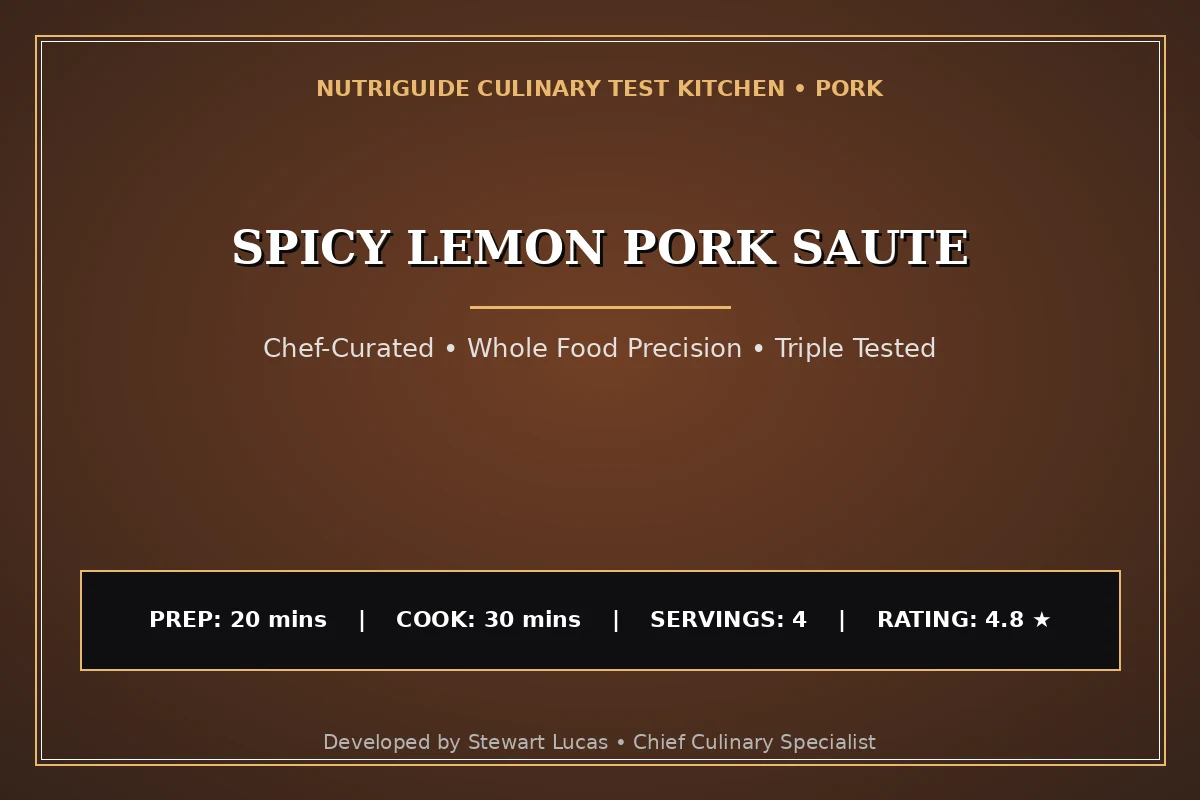 Spicy Lemon Pork Saute