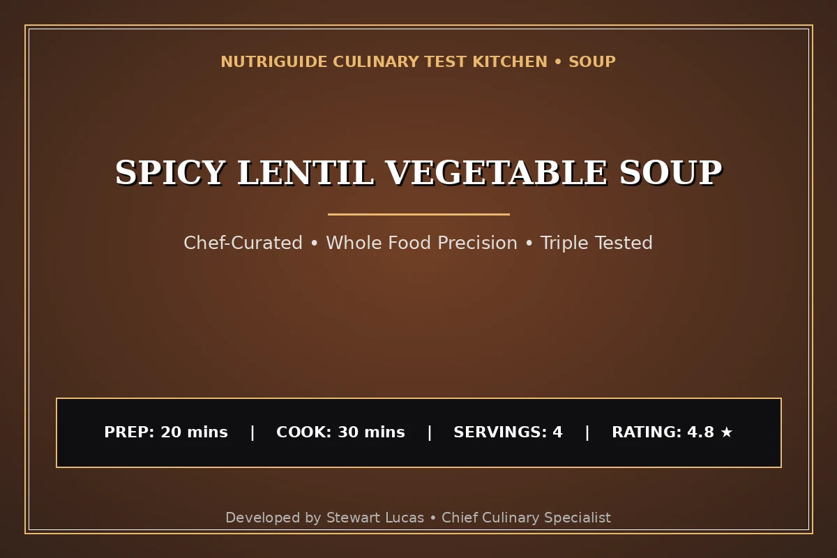 Spicy Lentil Vegetable Soup