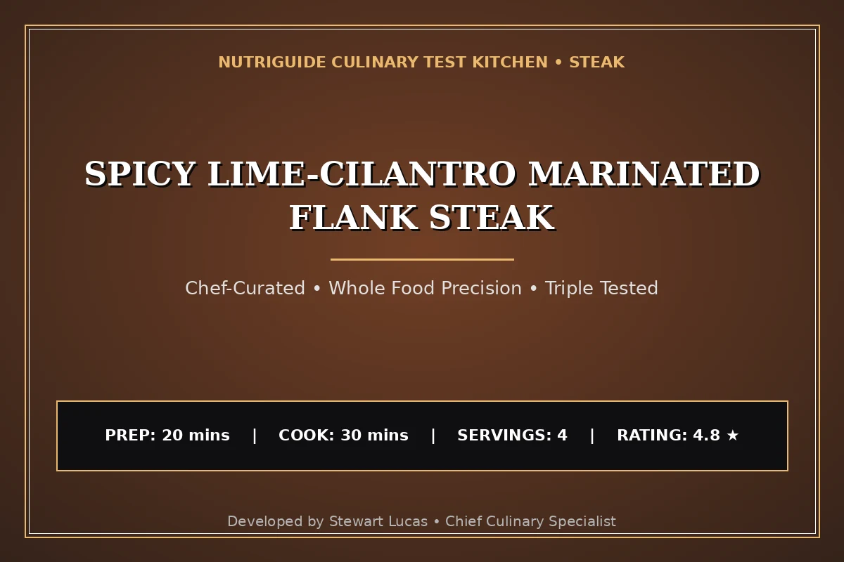 Spicy Lime-Cilantro Marinated Flank Steak