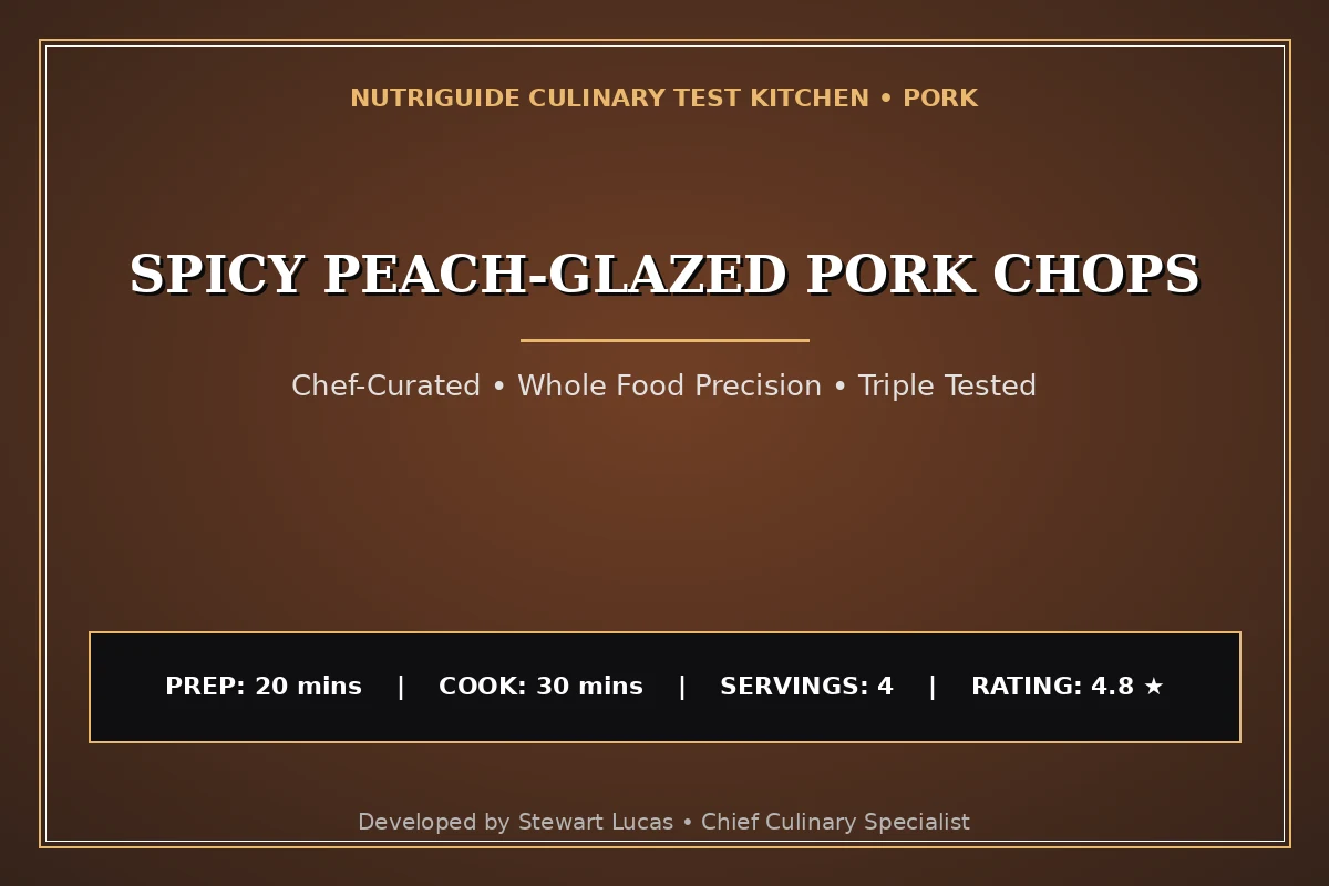 Spicy Peach-Glazed Pork Chops