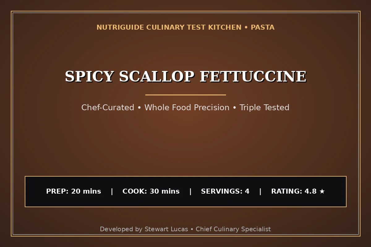 Spicy Scallop Fettuccine