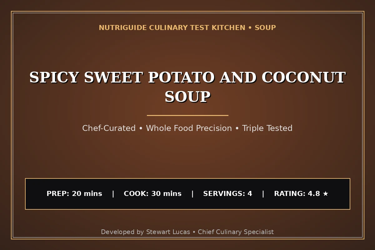 Spicy Sweet Potato And Coconut Soup