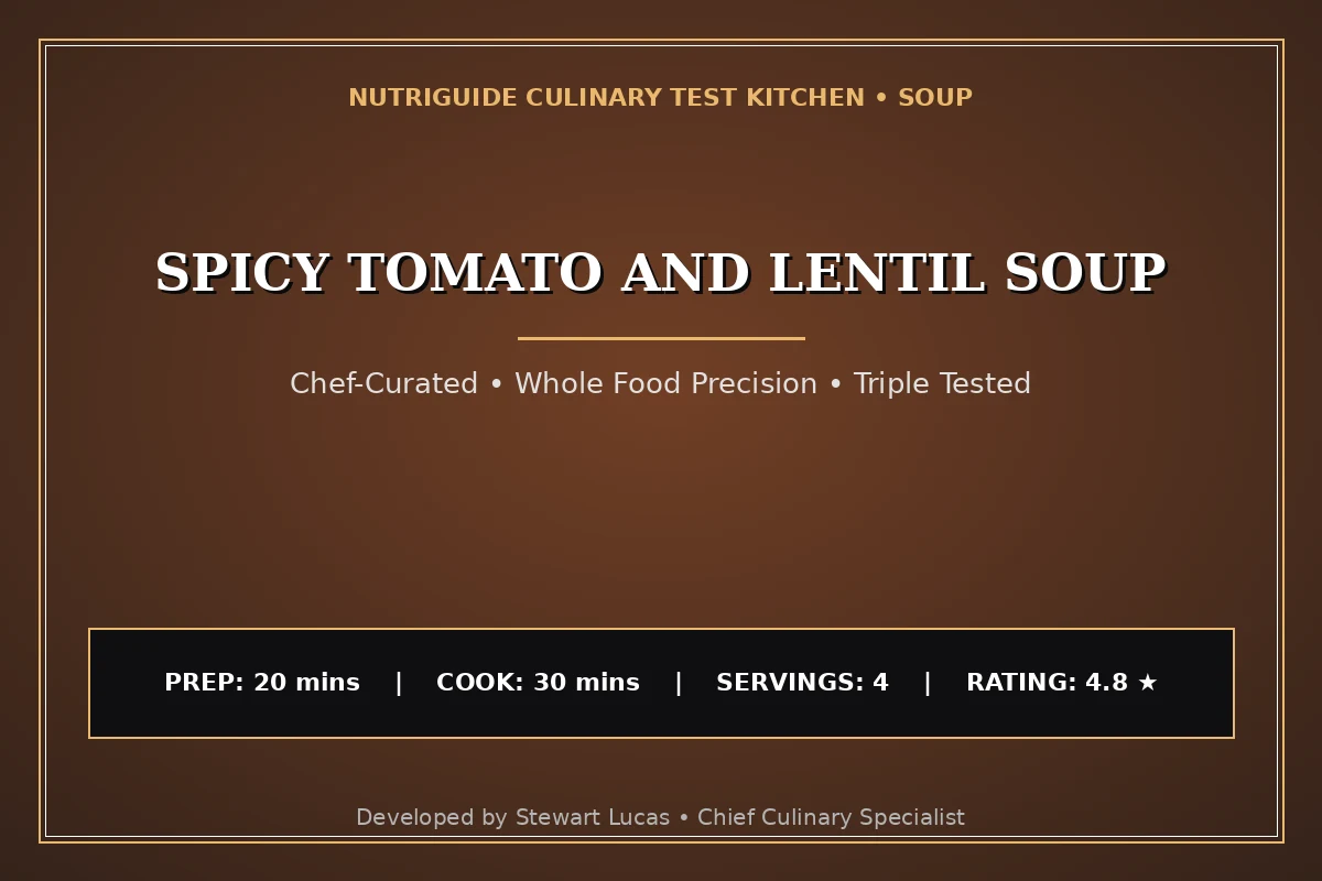 Spicy Tomato And Lentil Soup