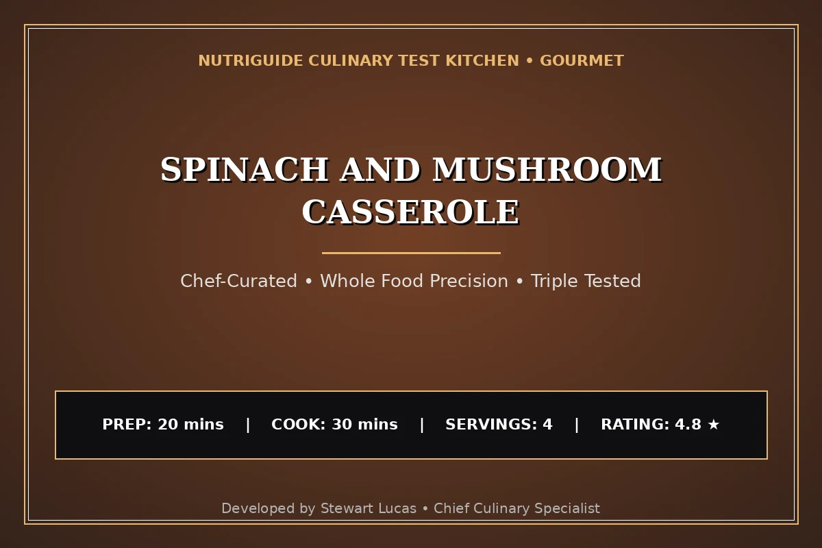 Spinach And Mushroom Casserole