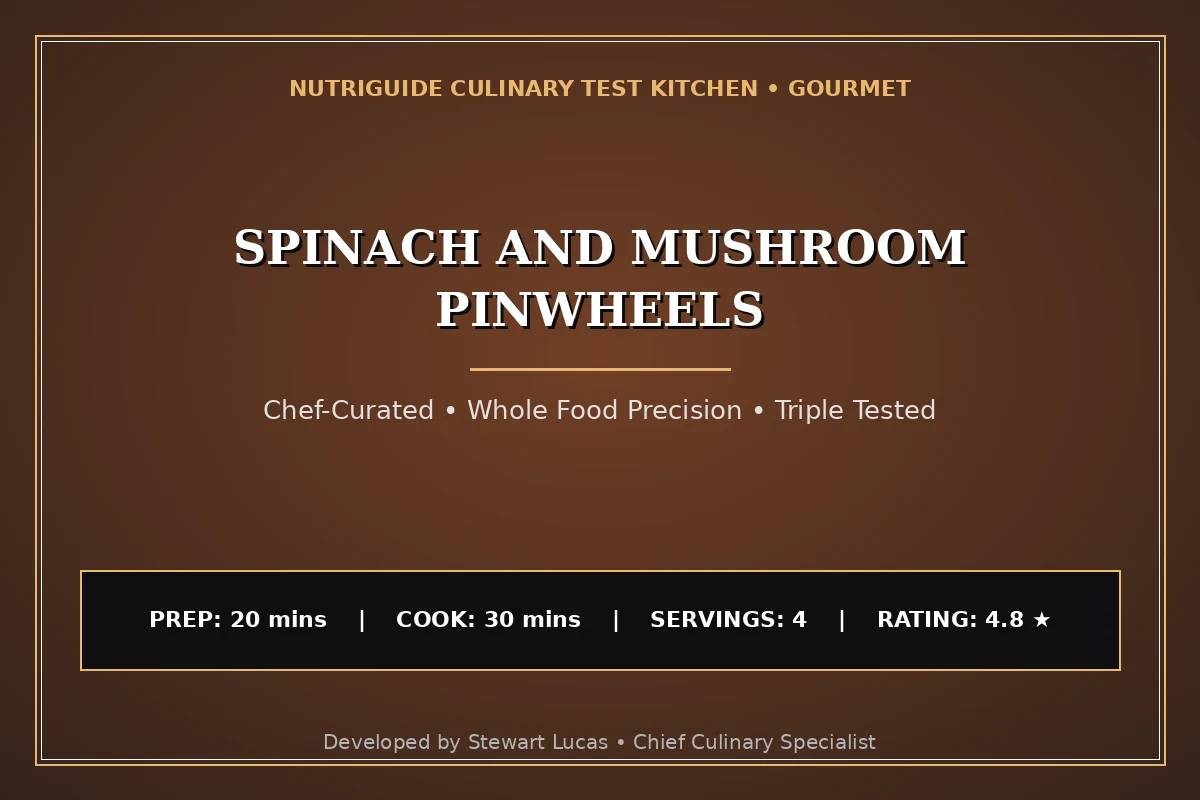 Spinach And Mushroom Pinwheels