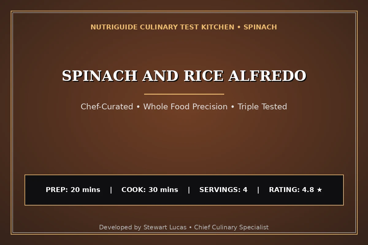 Spinach And Rice Alfredo