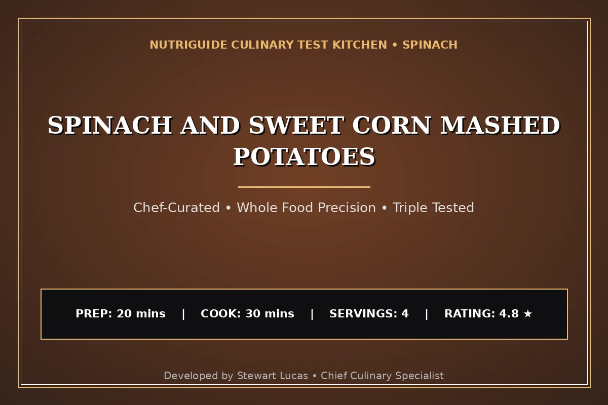 Spinach And Sweet Corn Mashed Potatoes