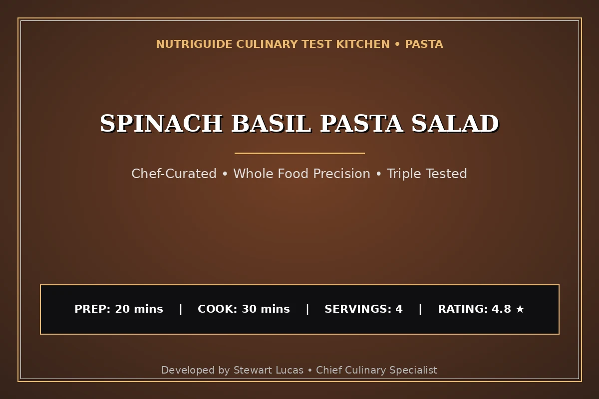 Spinach Basil Pasta Salad