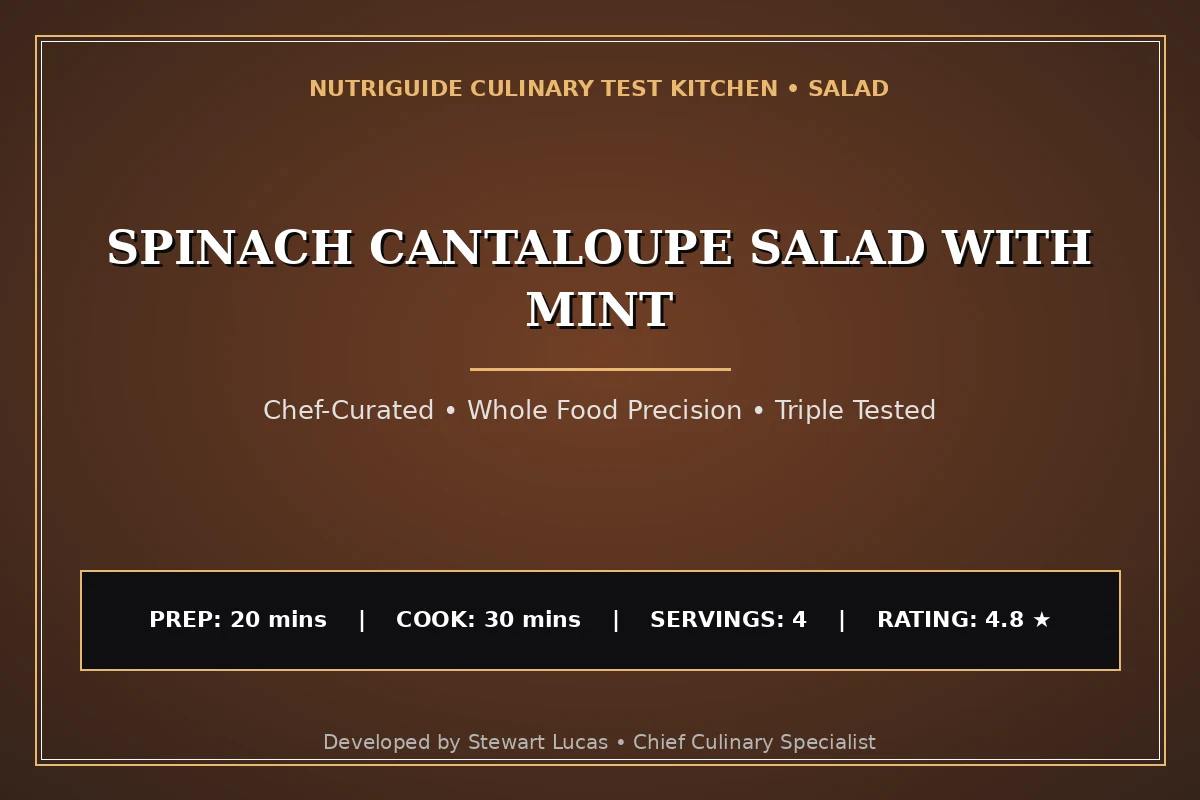 Spinach Cantaloupe Salad With Mint