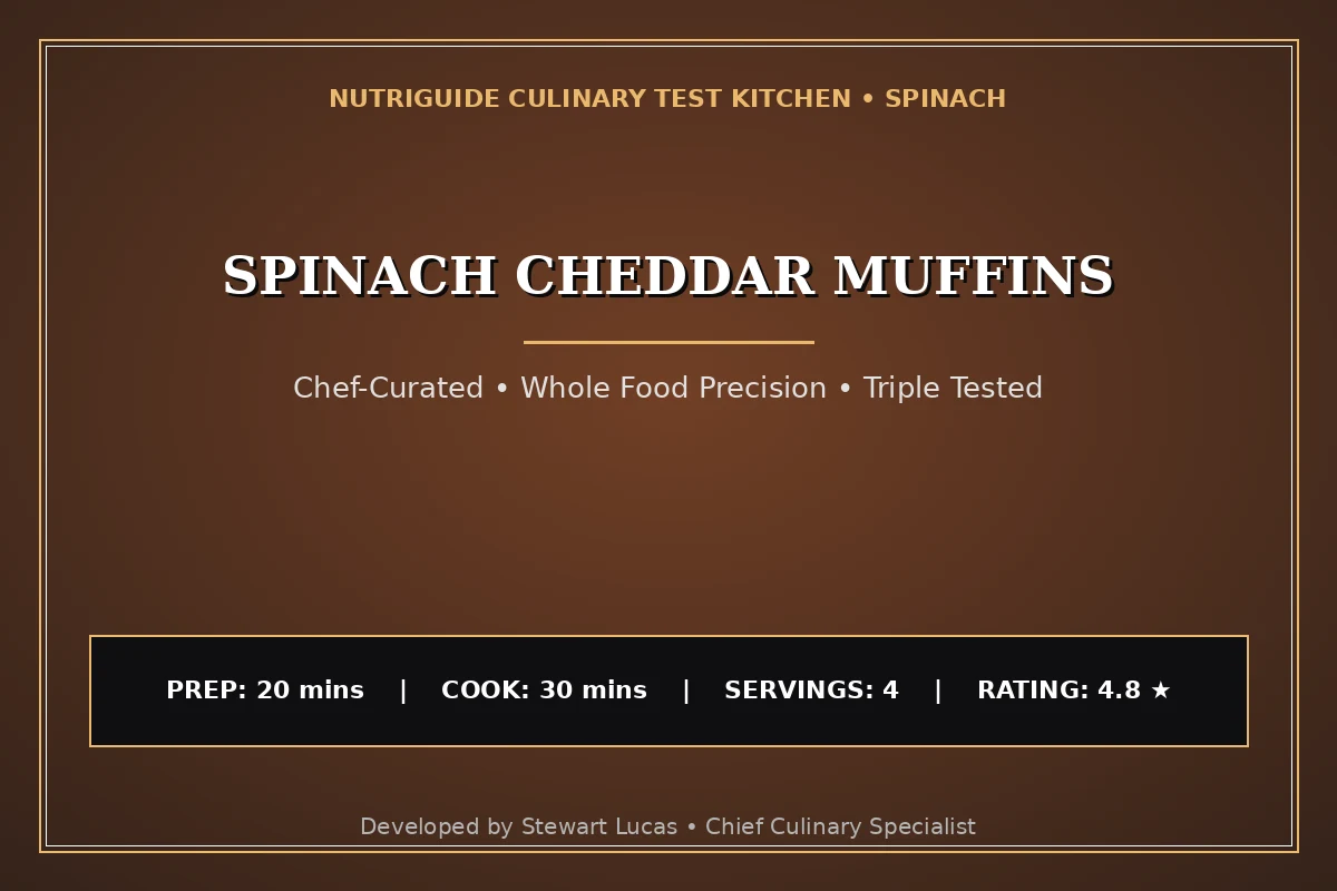 Spinach Cheddar Muffins