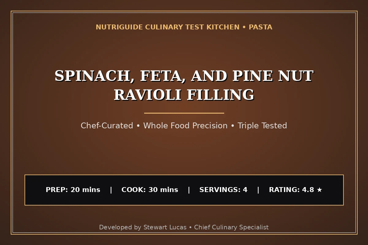 Spinach, Feta, And Pine Nut Ravioli Filling