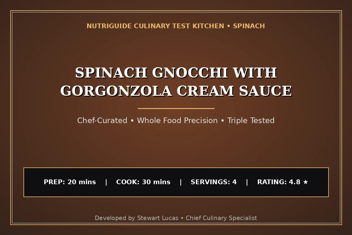 Spinach Gnocchi With Gorgonzola Cream Sauce