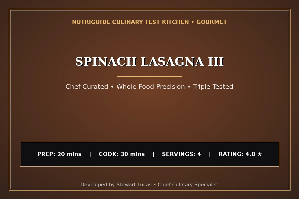 Spinach Lasagna Iii