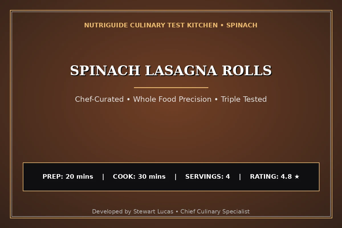 Spinach Lasagna Rolls