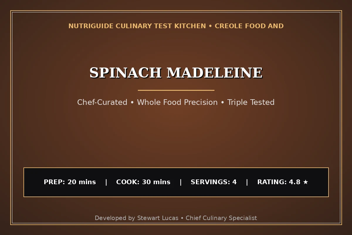 Spinach Madeleine
