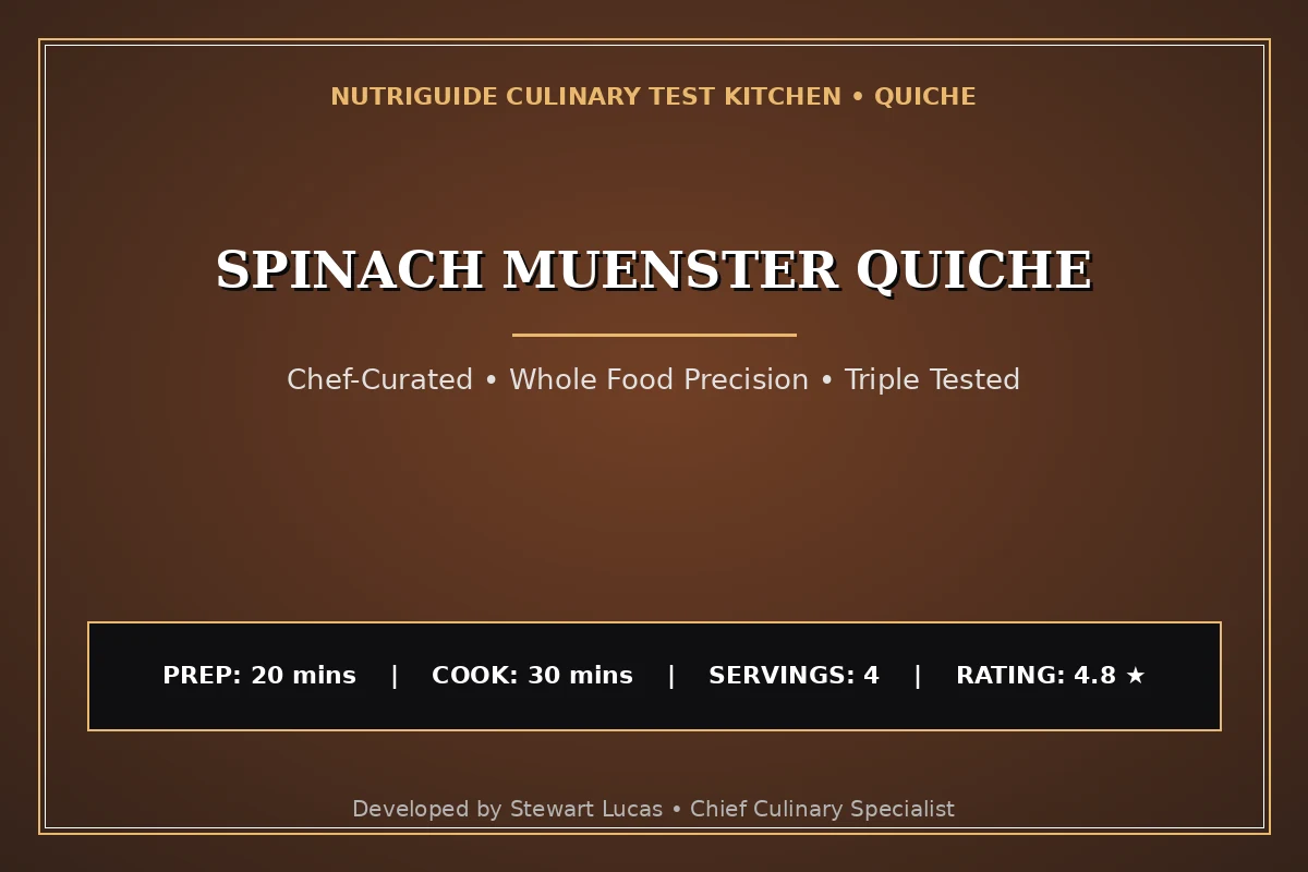 Spinach Muenster Quiche