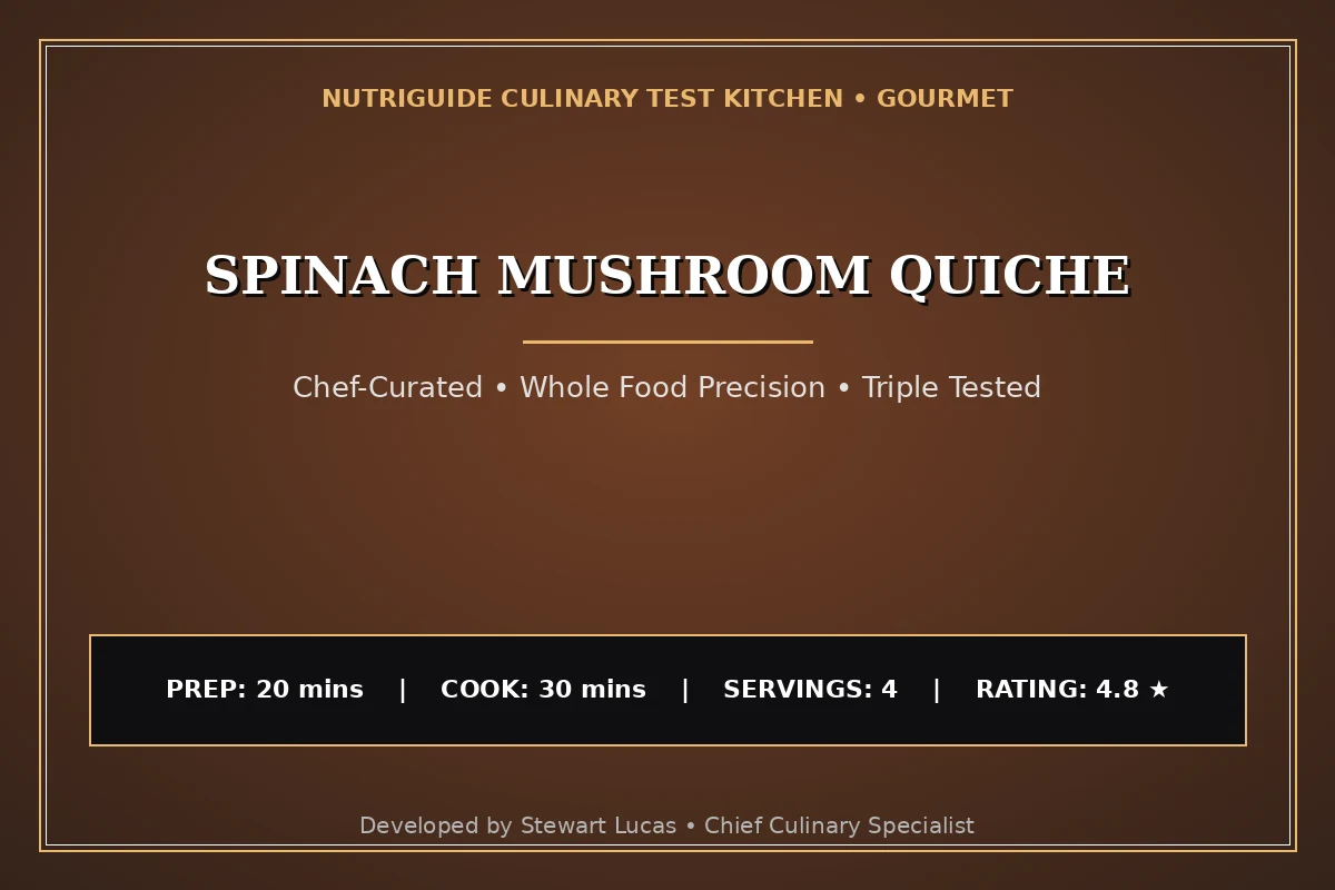 Spinach Mushroom Quiche