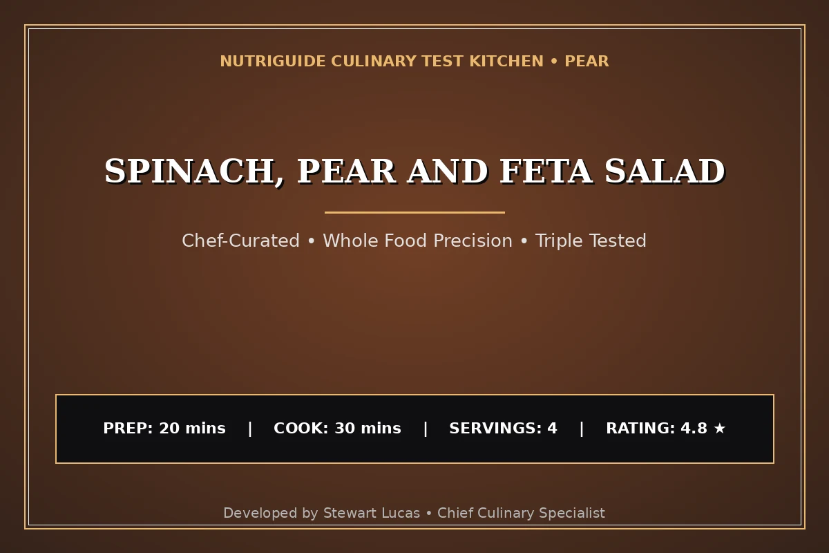 Spinach, Pear And Feta Salad