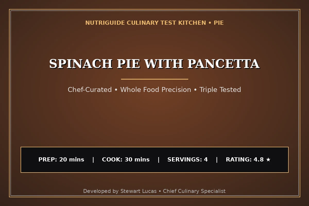 Spinach Pie With Pancetta