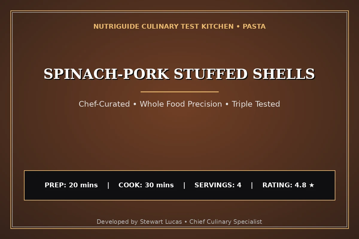 Spinach-Pork Stuffed Shells