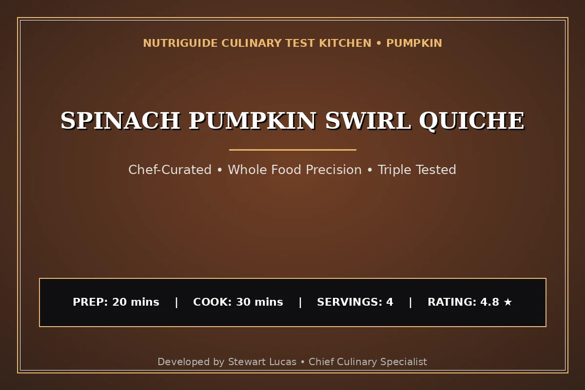 Spinach Pumpkin Swirl Quiche