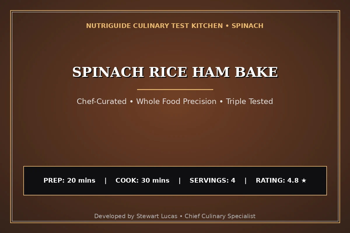 Spinach Rice Ham Bake