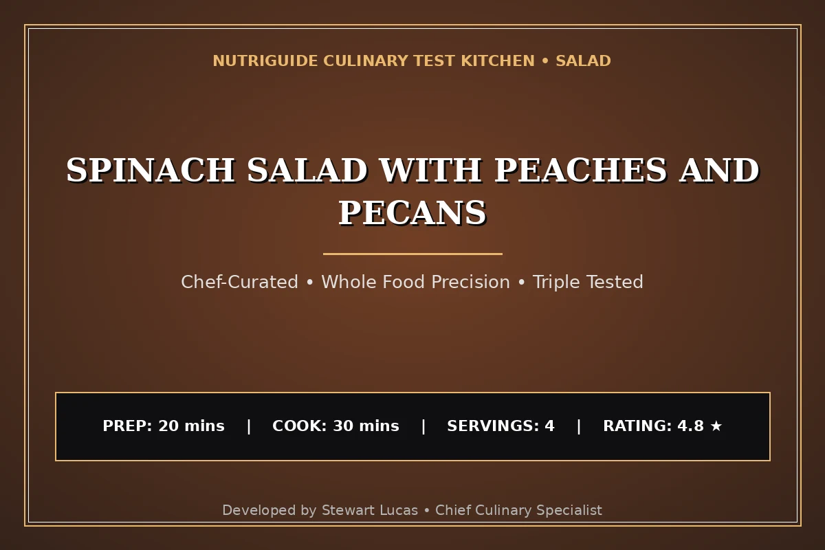 Spinach Salad With Peaches And Pecans
