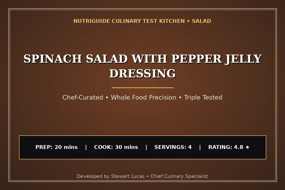 Spinach Salad With Pepper Jelly Dressing