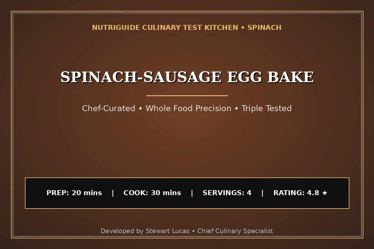 Spinach-Sausage Egg Bake