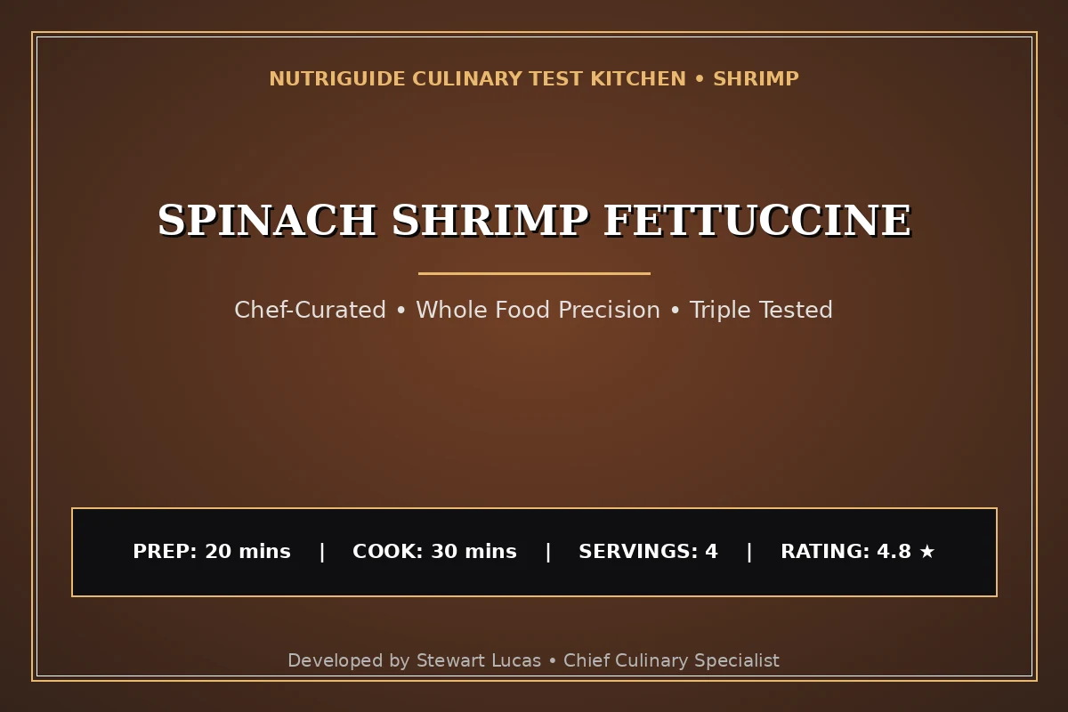 Spinach Shrimp Fettuccine