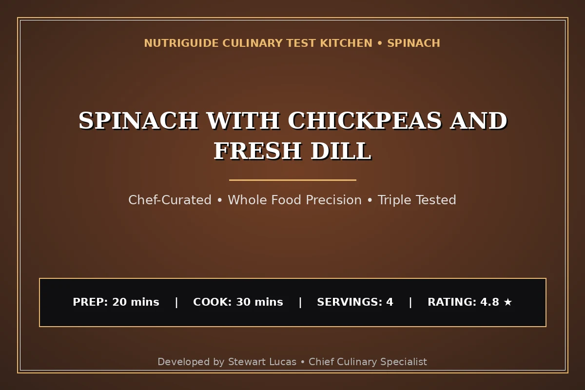Spinach With Chickpeas And Fresh Dill