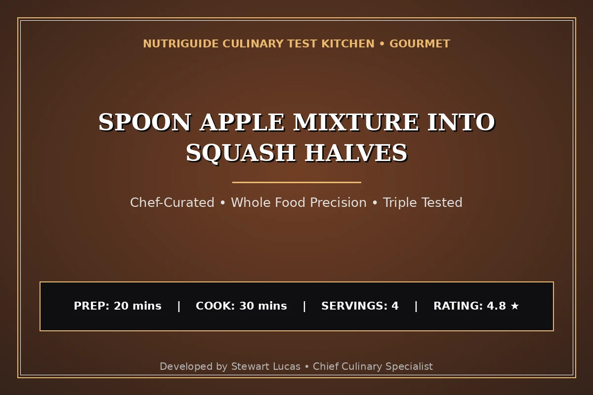 Spoon Apple Mixture Into Squash Halves