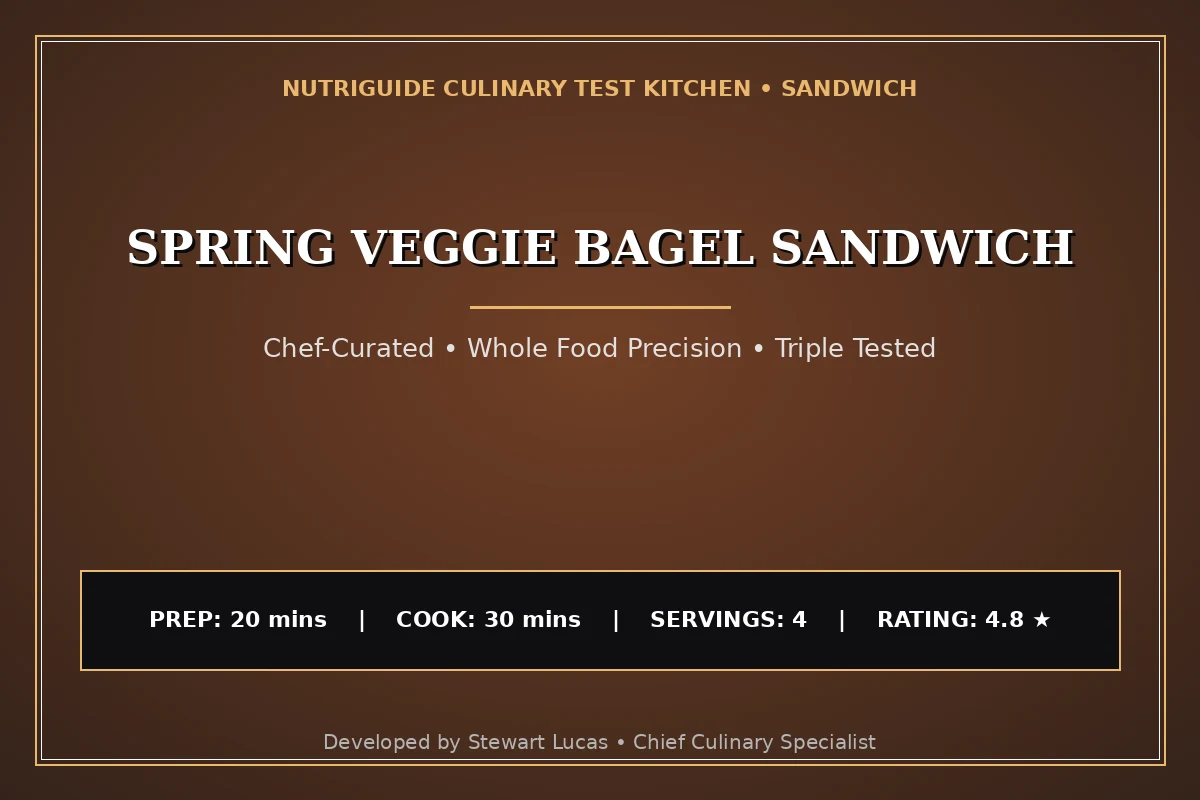 Spring Veggie Bagel Sandwich