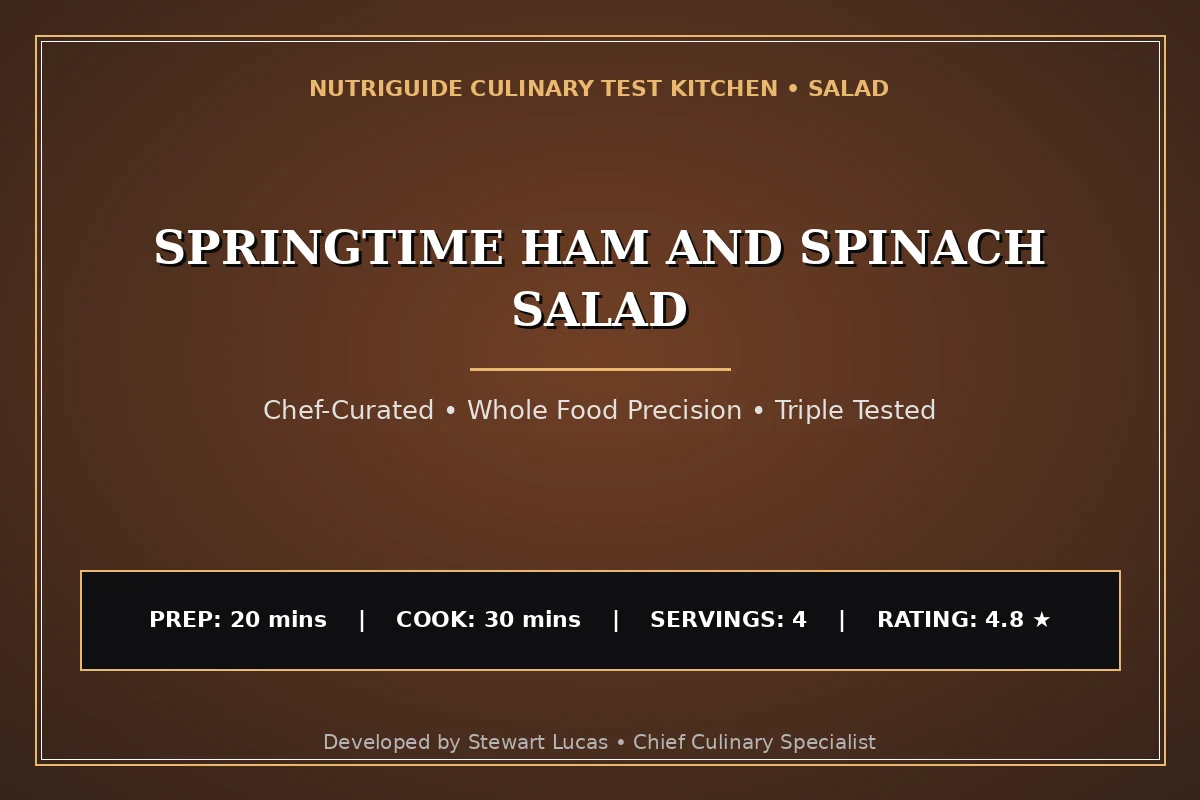 Springtime Ham And Spinach Salad