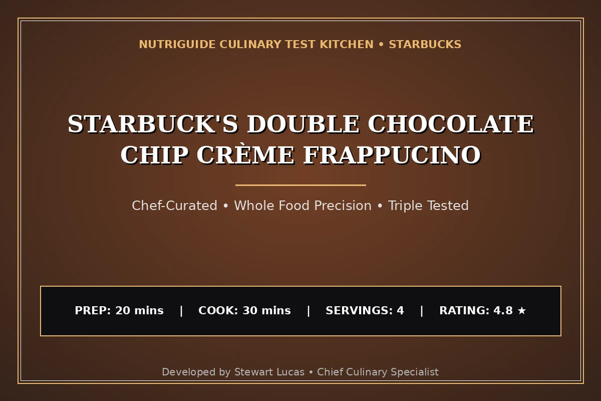 Starbuck'S Double Chocolate Chip Crème Frappucino