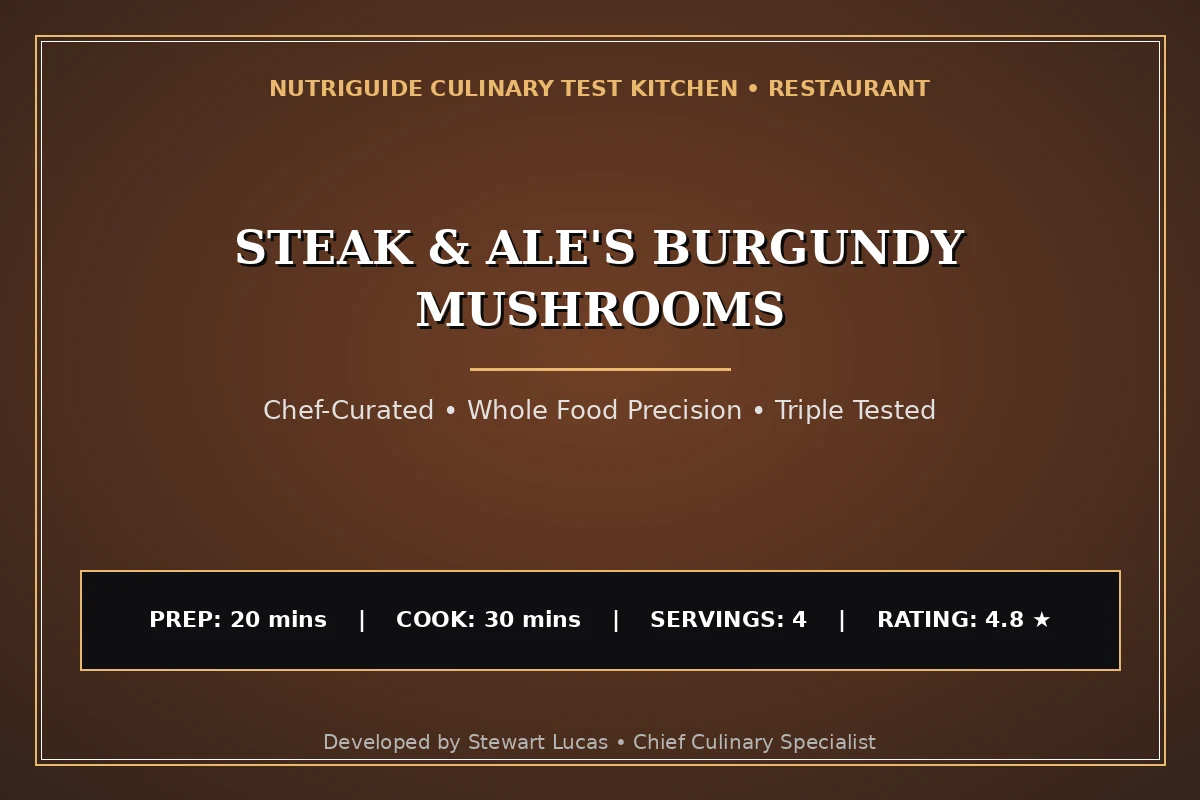 Steak & Ale'S Burgundy Mushrooms